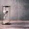 A sand hourglass in use